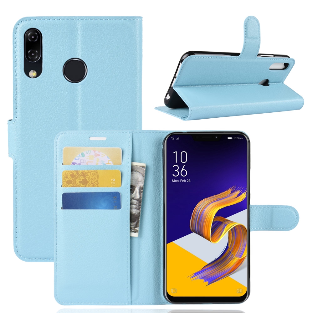 Bao da điện thoại màu trơn có ngăn đựng thẻ tiện dụng cho Asus Zenfone 5 ze620kl | BigBuy360 - bigbuy360.vn