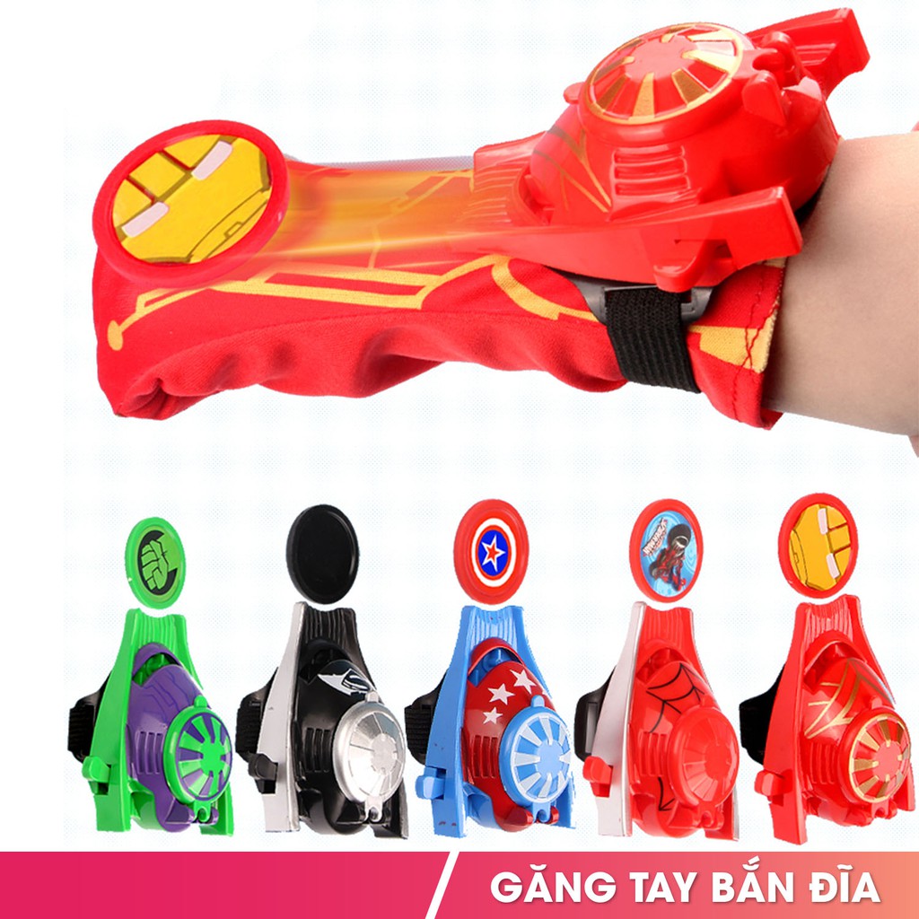 Găng tay bắn đĩa Avengers phim Biệt đội siêu anh hùng,đồ chơi,quà Sinh nhật cho trẻ em lứa tuổi 5+