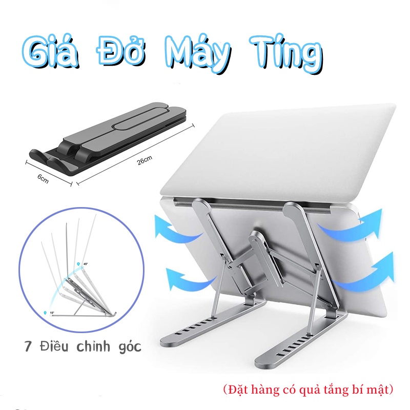 Giá đỡ Laptop,Kệ đỡ máy tính,Giá kê MacBook,Giá đỡ tản nhiệt máy tính xách tay bằng kim loại có thể gập lại💝quả tắng💝