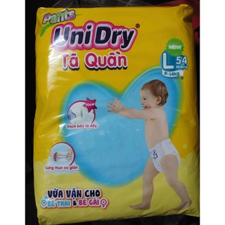 Tã quần Unidry L54 - tặng kèm gấu bông/ áo mưa/ túi vải