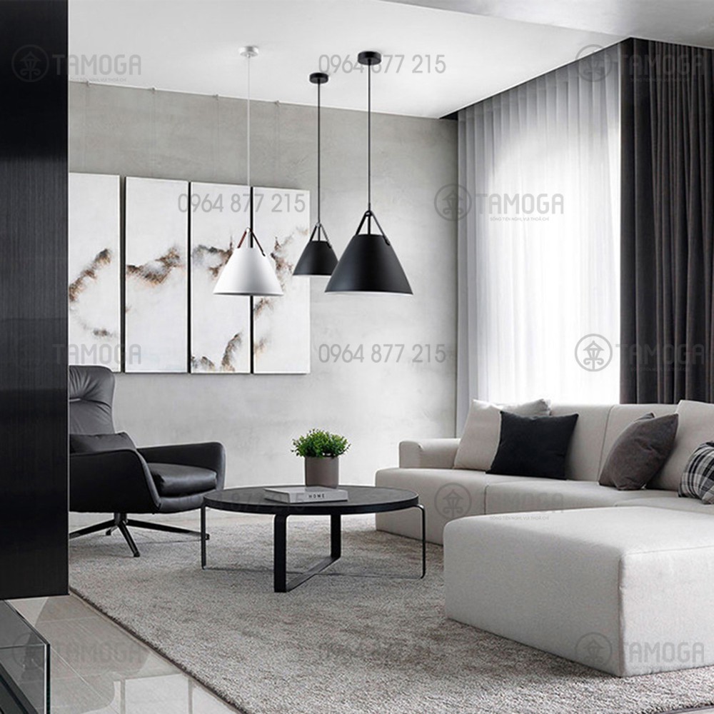 Đèn thả bàn ăn, phòng ngủ, phòng khách, treo trần quai xách da DT 5007