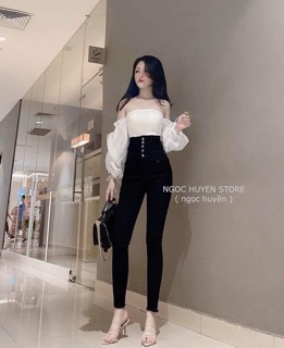 QUẦN JEAN DÃN CẠP SIÊU CAO