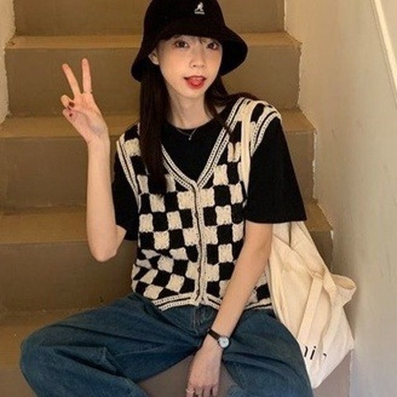 Áo cardigan dệt kim cổ chữ V phong cách retro 211201 | BigBuy360 - bigbuy360.vn