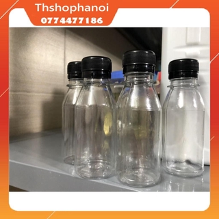 combo 10 chai nhựa tròn 100ml nắp đen