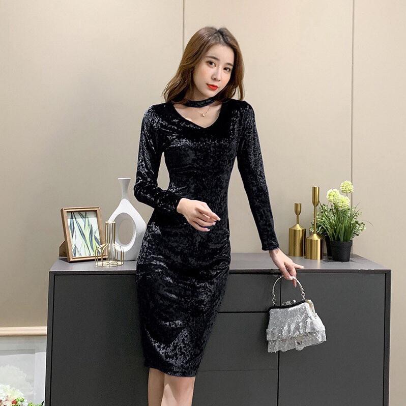 Body nhung nhám cổ ngang