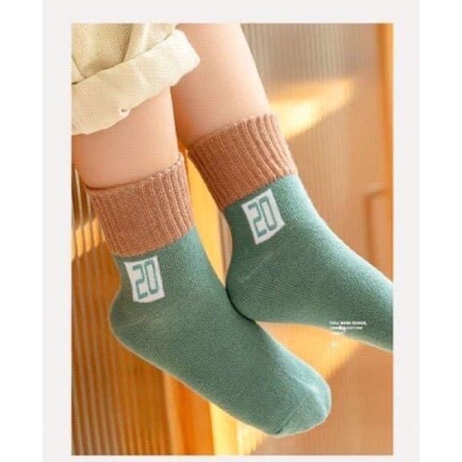 SET 10 Đôi Tất Hoạ Tiết Số 20 Cho Bé Trai Bé Gái