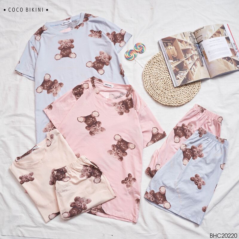 𝑪𝑶𝑪𝑶 𝑩𝑰𝑲𝑰𝑵𝑰 Bộ Đồ Ngủ - Đồ Mặc Nhà Cotton ( BHC20220 )