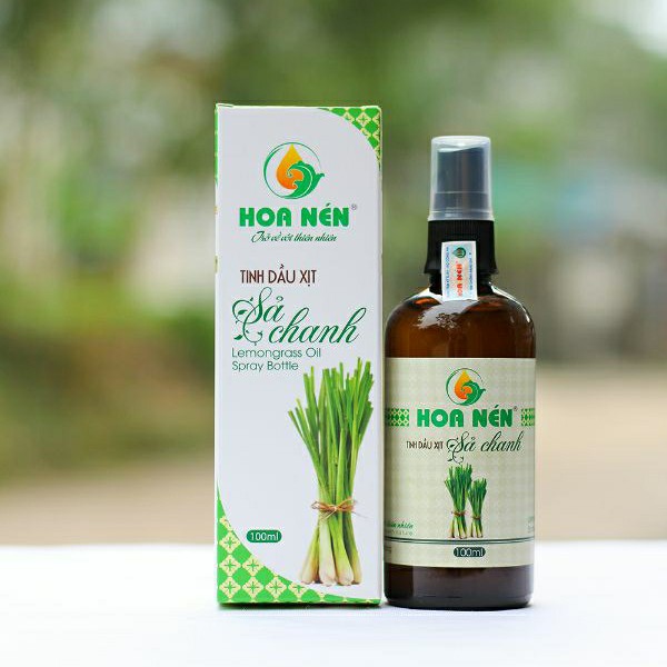 Tinh dầu sả chanh Hoa Nén 100ml dạng xịt phòng_Tinh dầu khử mùi, diệt khuẩn, đuỗi côn trùng hiệu quả