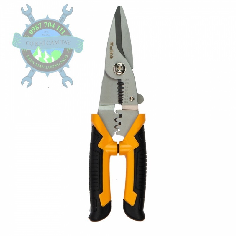 Kìm Đa Năng 3 trong 1 Nhật Bản Buddy BA0144 8inch/200mm (Cắt cáp-Tuốt dây-Bấm cos)