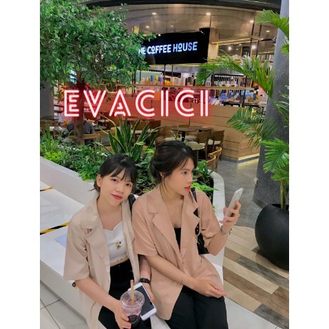{EVACICI} Blazer NGẮN TAY 1 lớp ulzzang, áo khoác Blazer kiểu vest 1 lớp CỘC TAY 3 màu HOT HIT | BigBuy360 - bigbuy360.vn