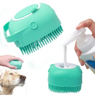 Bàn chải tắm Silicon tạo bọt cho chó mèo, Bàn chải tắm massage cho chó mèo