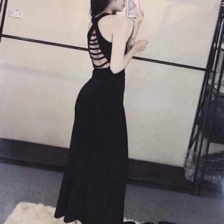 Đầm maxi thun đan dây thái lan