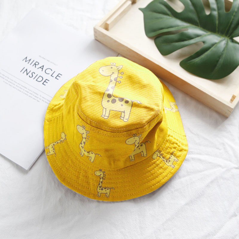 Mũ tai bèo họa tiết hươu cao cổ xinh xắn dành cho bé