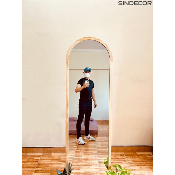 [Freeship nội thành] Gương soi toàn thân - Gương vòm 50x1m6 gỗ cao cấp - sindecor
