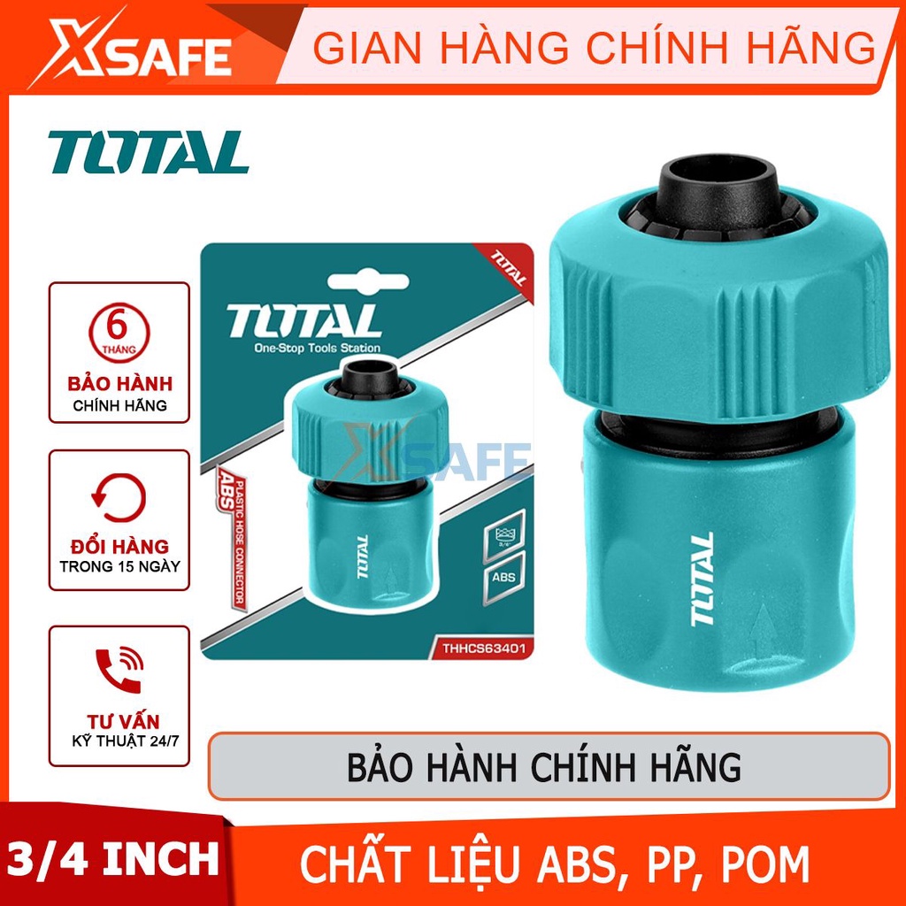 Khớp nối nhựa TOTAL nối ống nước kích thước 3/4inch, chất liệu ABS, PP, POM - chính hãng - xsafe