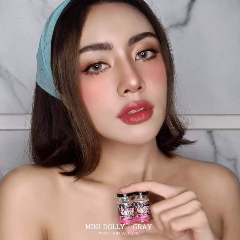 [ 𝐓𝐚̣̆𝐧𝐠 𝐊𝐡𝐚𝐲 𝐆𝐮̛𝐨̛𝐧𝐠 𝐌𝐢𝐧𝐢 ] Lens Mini Dolly Gray Áp Tròng Xám Giản Vừa