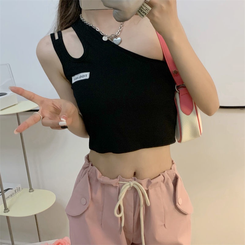 Áo Hai Dây Dáng Ôm Ngắn Hở Vai Thời Trang Mùa Thu Dành Cho Nữ