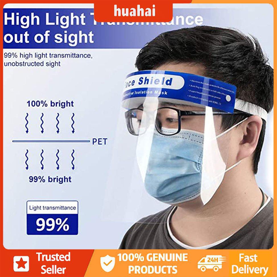 Face Shield Mặt nạ cách ly bảo vệ ngoài trời Mặt nạ có thể tái sử dụng Che chống chóng mặt