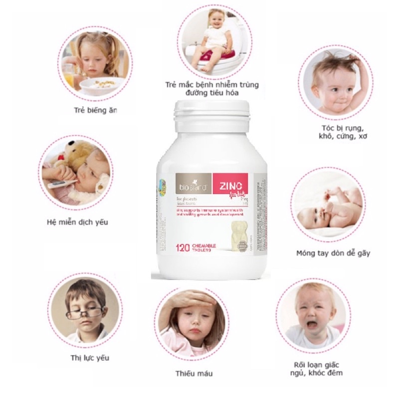 Bioisland Zinc - Kẽm viên nhai cho bé từ 1 tuổi của Úc