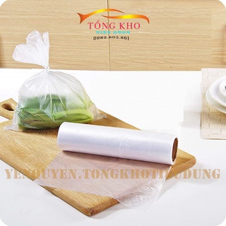 Túi đựng thực phẩm tự hủy ECO kt15*25  cuộn 100 túi.