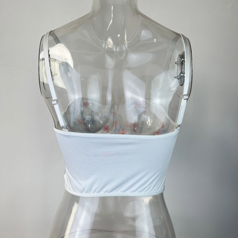 Áo Lót Hai Dây Có Mút Đệm Ngực Họa Tiết Hoa Thời Trang Mùa Hè Dành Cho Bạn Nữ Mặc Hàng Ngày