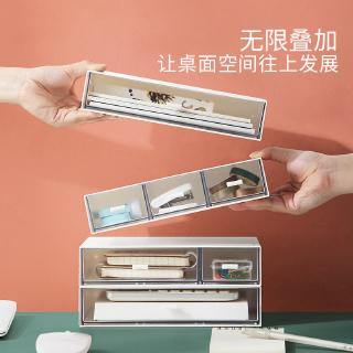 Stackable cosmetic plastic drawer box