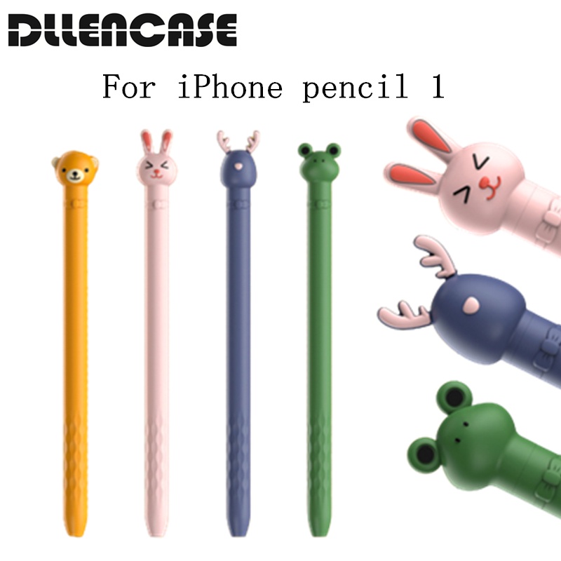 Dllencase Vỏ Bảo Vệ Bút Cảm Ứng For ipad Pencil 1 A305 Bằng Silicon Dẻo Họa Tiết Hoạt Hình Động Vật Nhiều Màu Chống Sốc