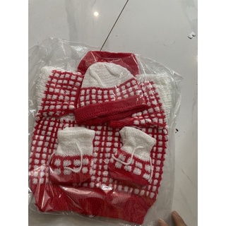 Sét áo nón vớ len sơ sinh 3-5kg