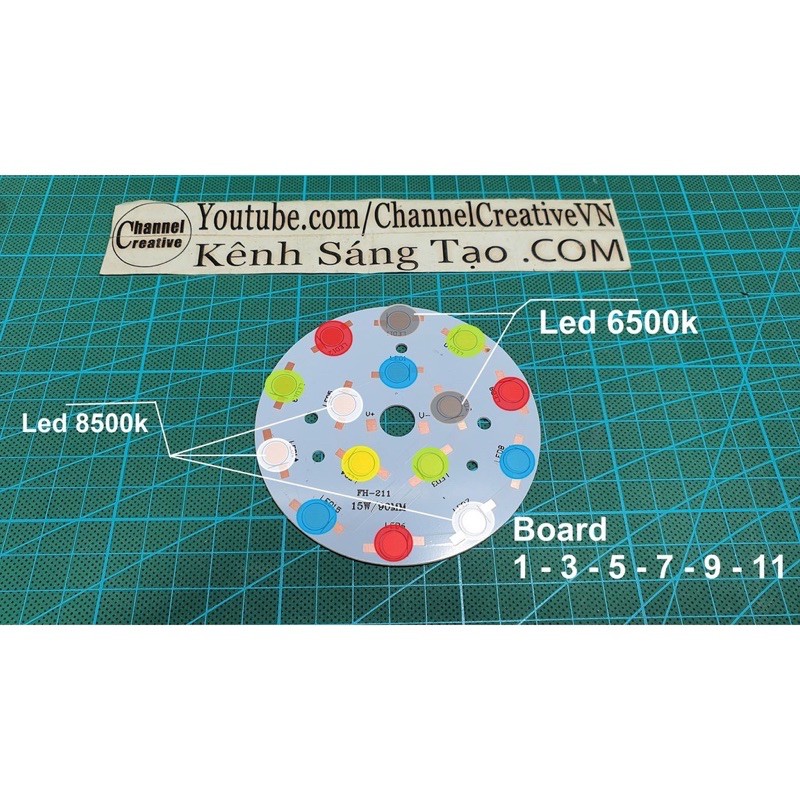 Thanh lý Mạch led tròn 12–15 bóng hàn luxeon 1w
