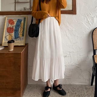 Chân váy dài xếp ly thời trang, chân váy midi dễ thương ulzzang Hàn Quốc VM Shop 21CV01KP1401