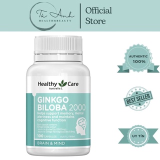 Viên uống bổ não Úc Healthy Care Ginkgo Biloba 2000mg 100 viên