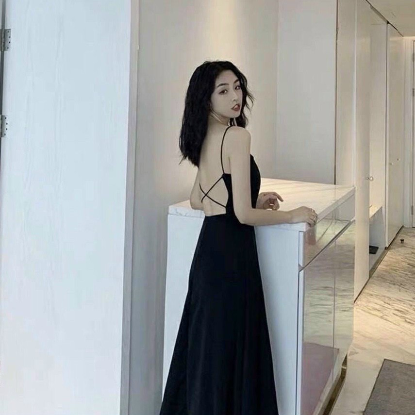 Đầm Maxi Hai Dây Đan Lưng 2 Màu Gợi Cảm, Đầm Maxi Đi Biển Chéo Dây [Ảnh Thật Cuối] - DX0091 | BigBuy360 - bigbuy360.vn