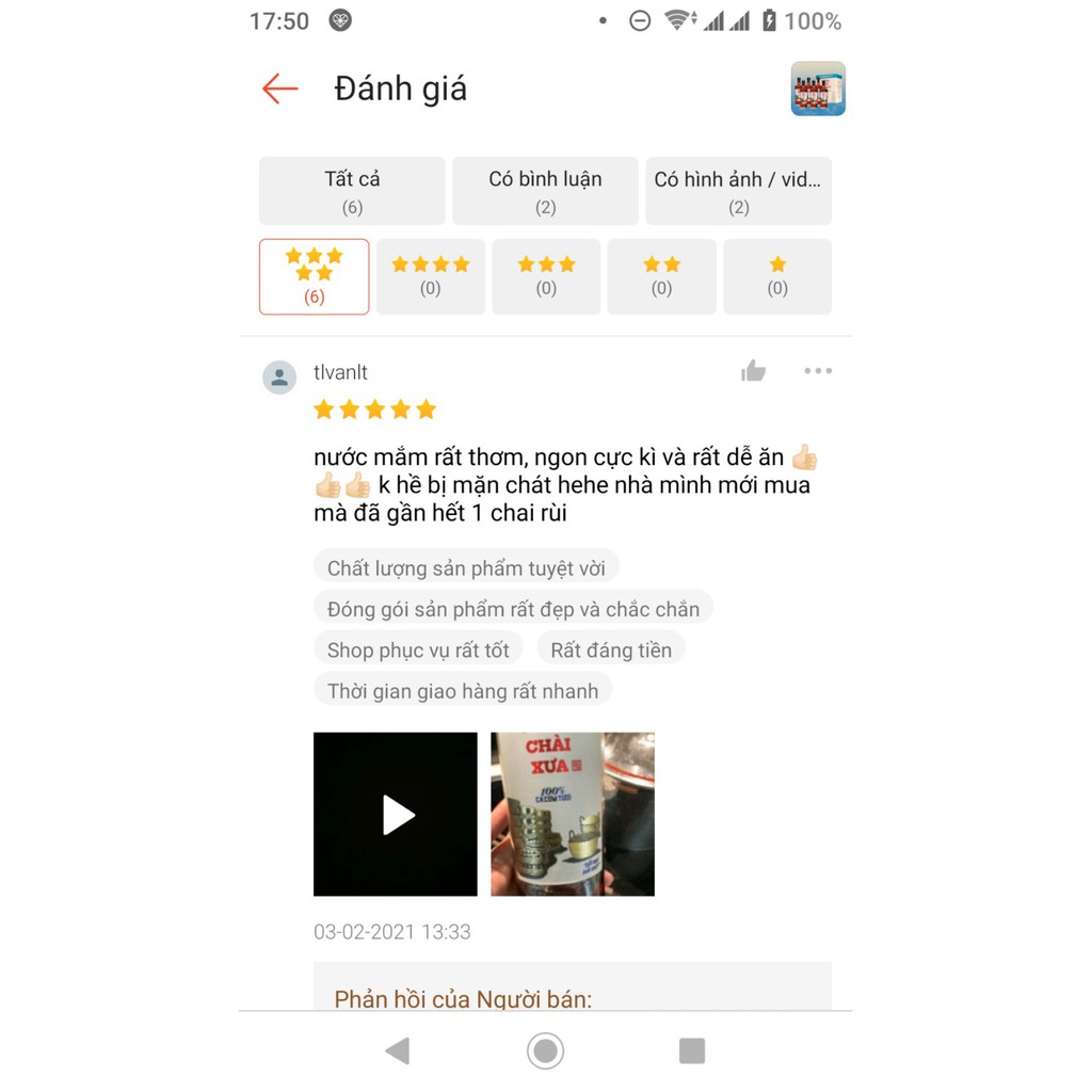 [ Bán chạy nhất ] Thùng 6 chai nước mắm nhỉ xuất khẩu Làng Chài Xưa Nhãn Xanh 500ml/chai | BigBuy360 - bigbuy360.vn