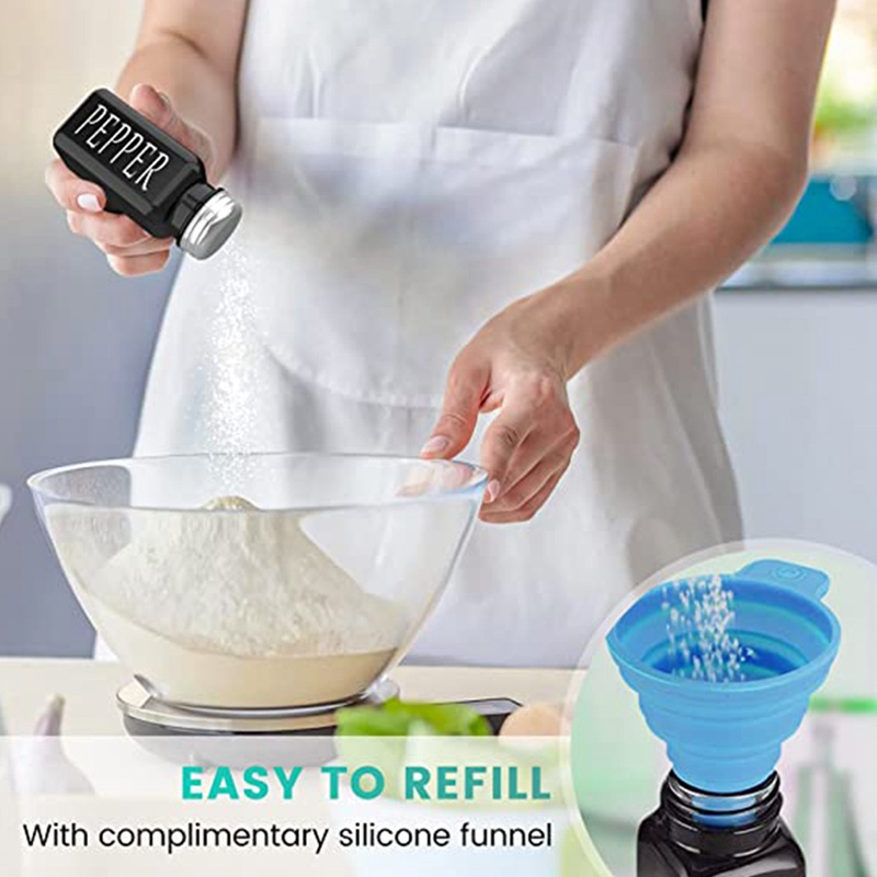 Set 6 Lọ Rắc Muối Tiêu Bằng Thủy Tinh Thiết Kế Hiện Đại Dễ Thương