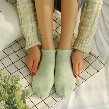 Tất Vớ Cổ Ngắn Chất Cotton Kháng Khuẩn Chống Hôi Xuất Nhật Nhiều Màu