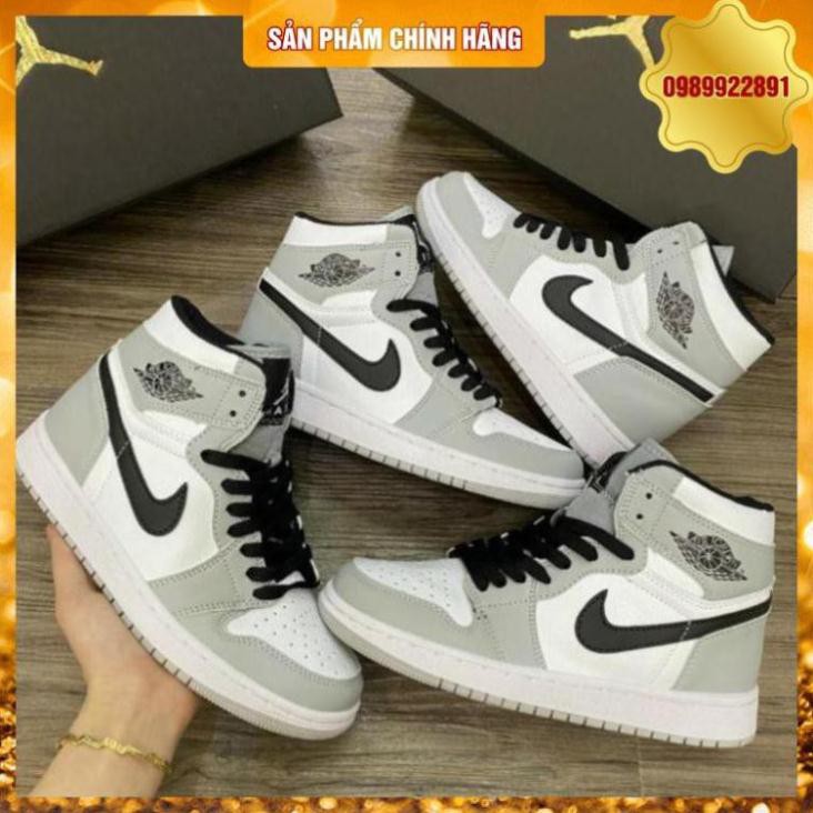 [full box+bill ] Giày thể thao Jodan 1 xám đen cao cổ