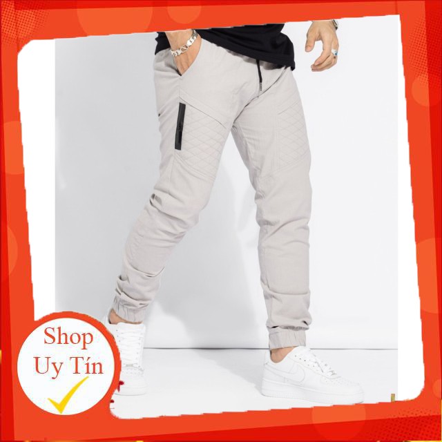 Quần jogger đũi co giãn - Quần nam phối khóa, họa tiết tinh tế, dáng đứng - Thời trang nam MK Clever- QJĐP02 -Hàng nhập
