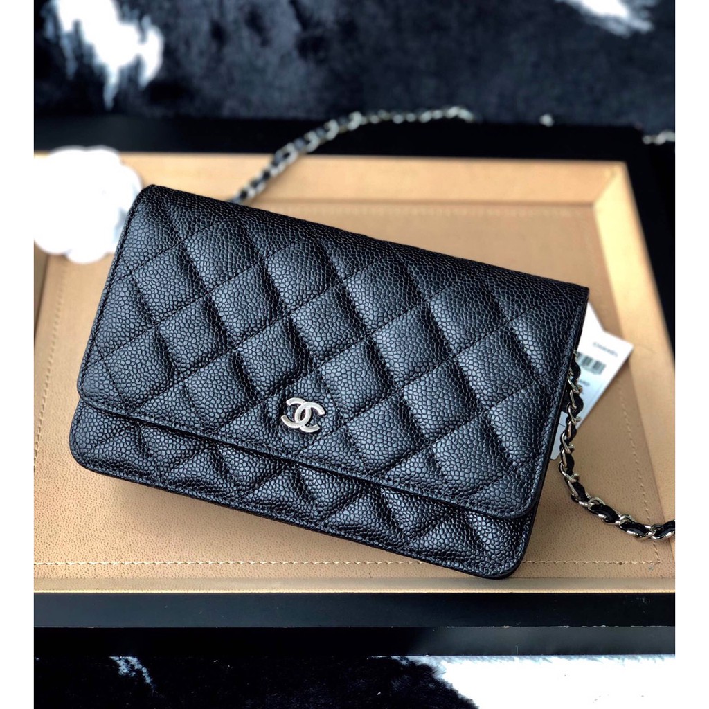 Túi Hộp đen da hạt size 20cm