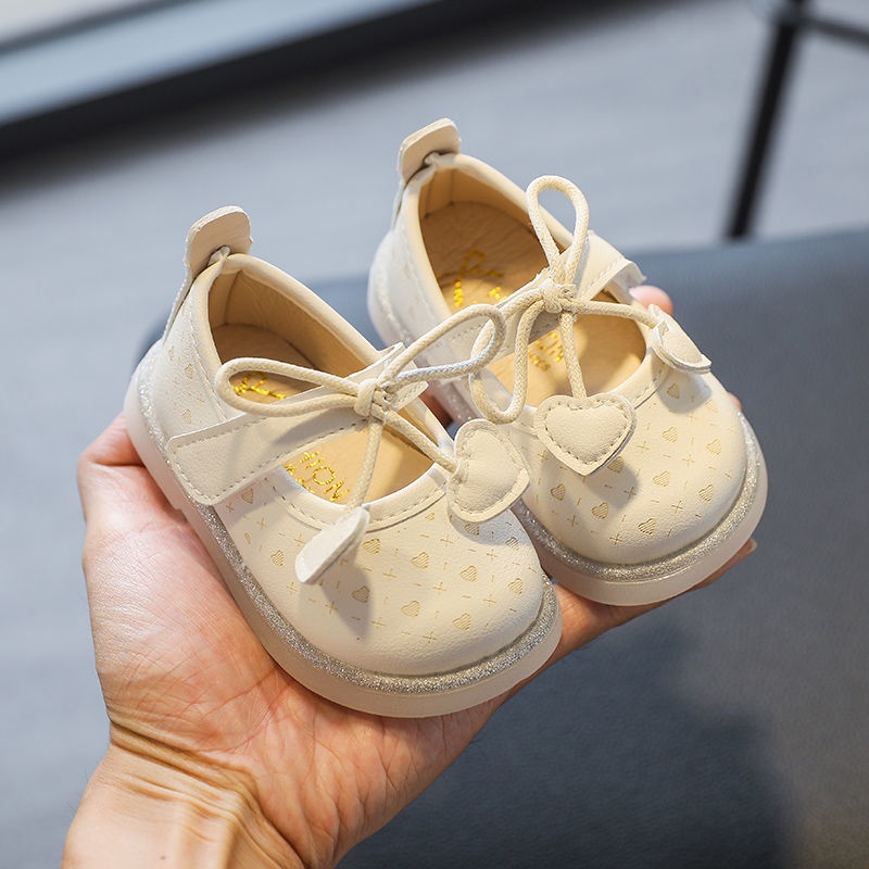 Giày Sandal Công Chúa Đế Mềm Bằng Da Dành Cho Bé Gái