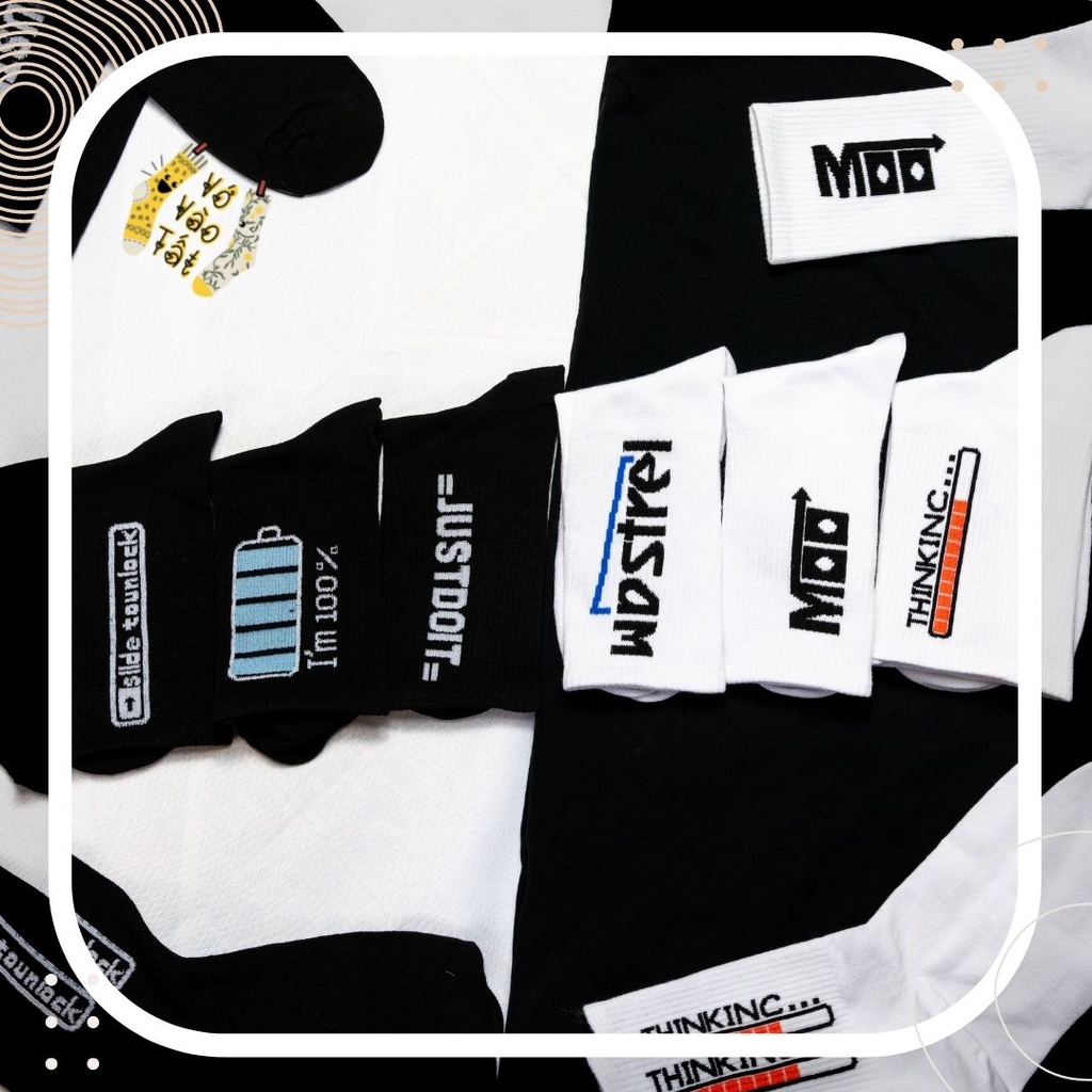 TẤT VỚ CỔ CAO NAM NỮ HÌNH IN CÁ TÍNH ĐỘC ĐÁO