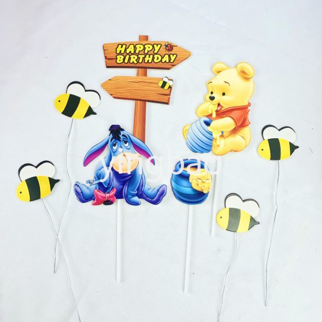 1 Set Que Cắm Trang Trí Bánh Sinh Nhật Hình Nhân Vật Hoạt Hình