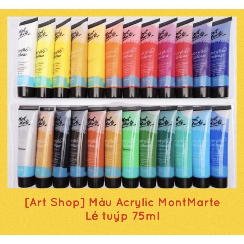 Màu Acrylic Mont Marte lẻ tuýp 75ml