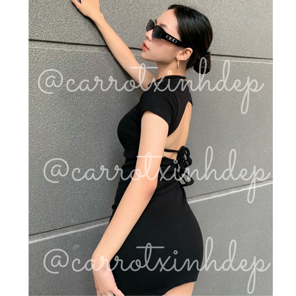 VÁY HỞ LƯNG CỘT DÂY TAY NGẮN FREESIZE DƯỚI 55KG 💖💖💖 | BigBuy360 - bigbuy360.vn