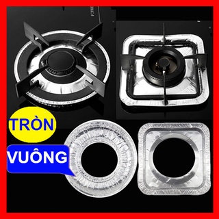 Combo 10 Miếng Giấy Bạc Lót Bếp Ga Chịu Nhiệt, Tấm Ngăn Chắn Dầu Mỡ