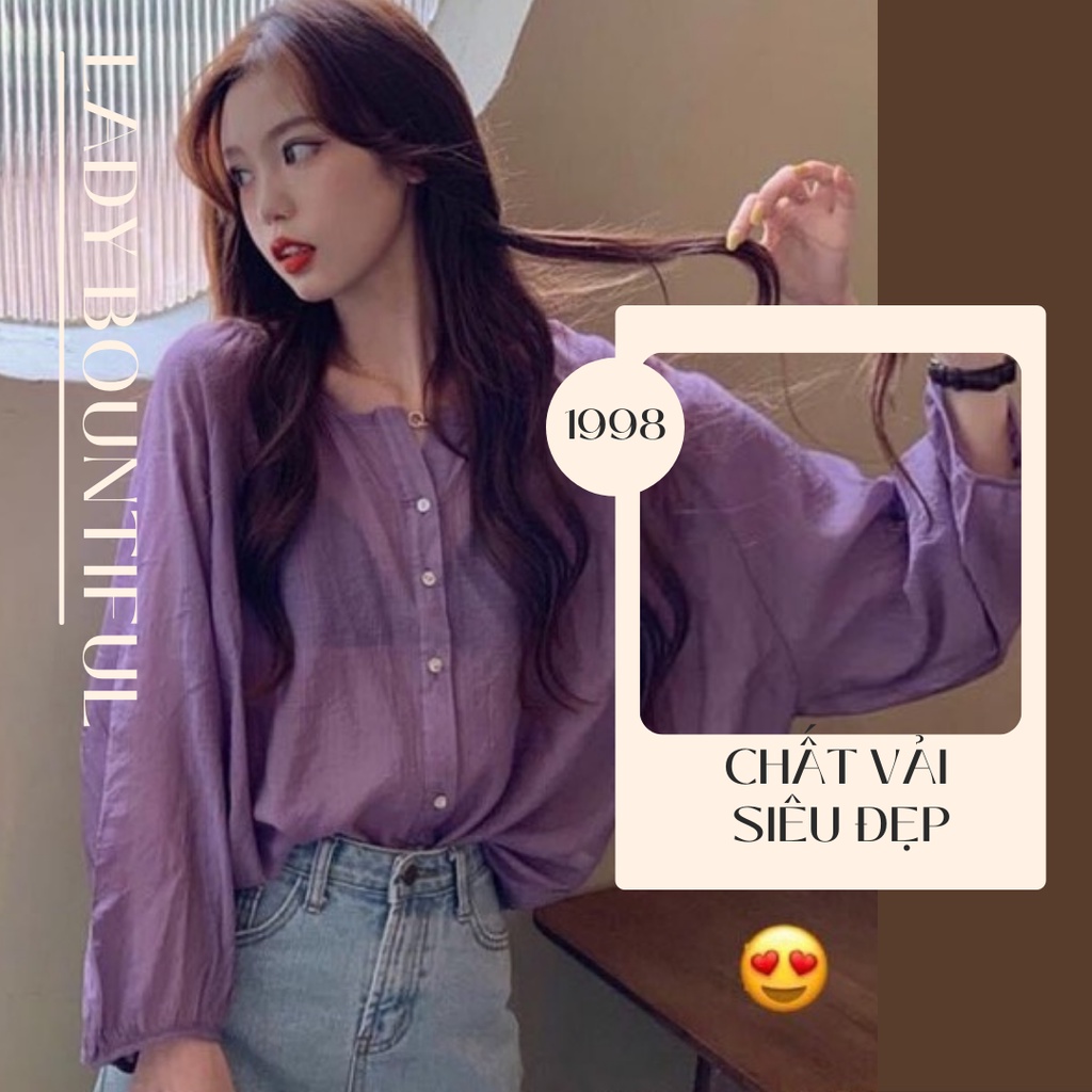 🌸Freeship🌸 Áo Sơ Mi Nữ Von Tơ Tay Lỡ , Sơmi Voan Mỏng Nữ 2 Màu F014 (Có video + Ảnh thật)
