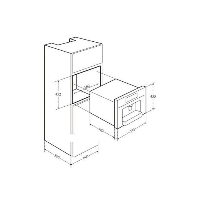 Máy pha cà phê âm tủ Kaff KF-CFN5945IN - Hàng chính hãng (Made in Germany-Đức)