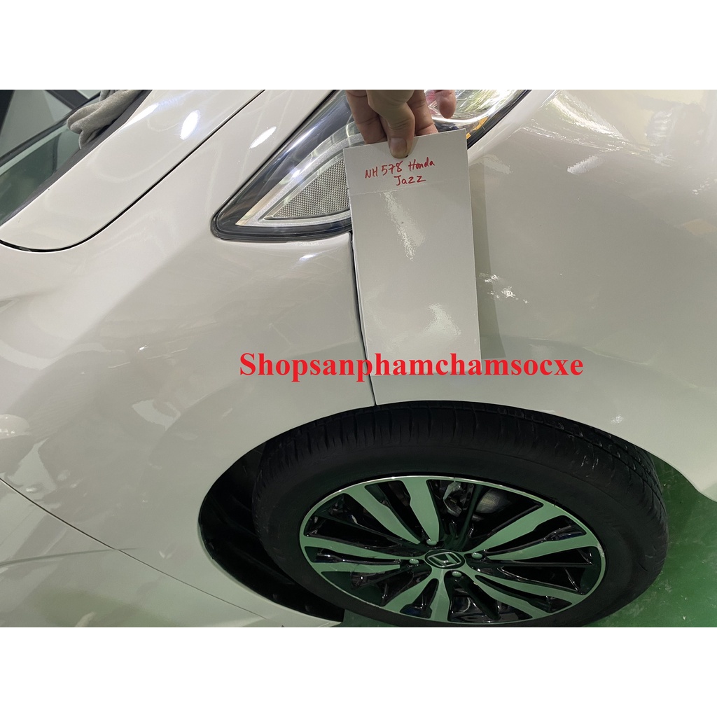 Trắng NH578 honda jazz - Màu ô tô 1k solid lon 1kg và 0.5kg