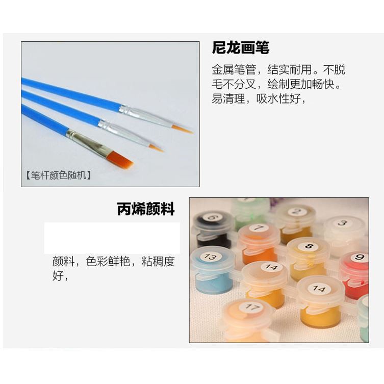 Tranh Sơn Dầu 20*20cm Tự Làm Hình Phong Cảnh Mặt Trăng Và Hoa Cho Trẻ Em