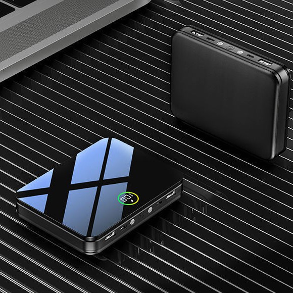 Ban Đầu 50000Mah Sạc dự phòng Mini Powerbank Di Động Màn Hình Kỹ Thuật Số Pin Siêu Mỏng Đầu Ra Kép Đầu Vào Kép Powerbanks