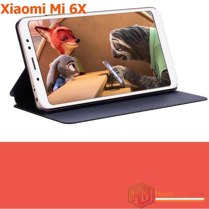 Bao da Xiaomi MI 6X / MI A2 [NÚT CÀI] cao cấp 3 tiện ích